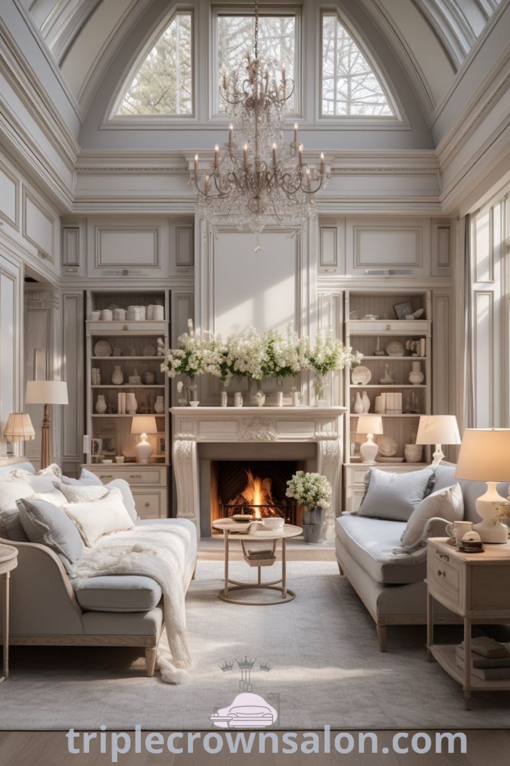 A cozy family music room featuring inviting furniture and a fireplace, designed with minimalist living room ideas for a stylish yet functional space. Discover unique decor inspirations and design tips for your home at triplecrownsalon.com.