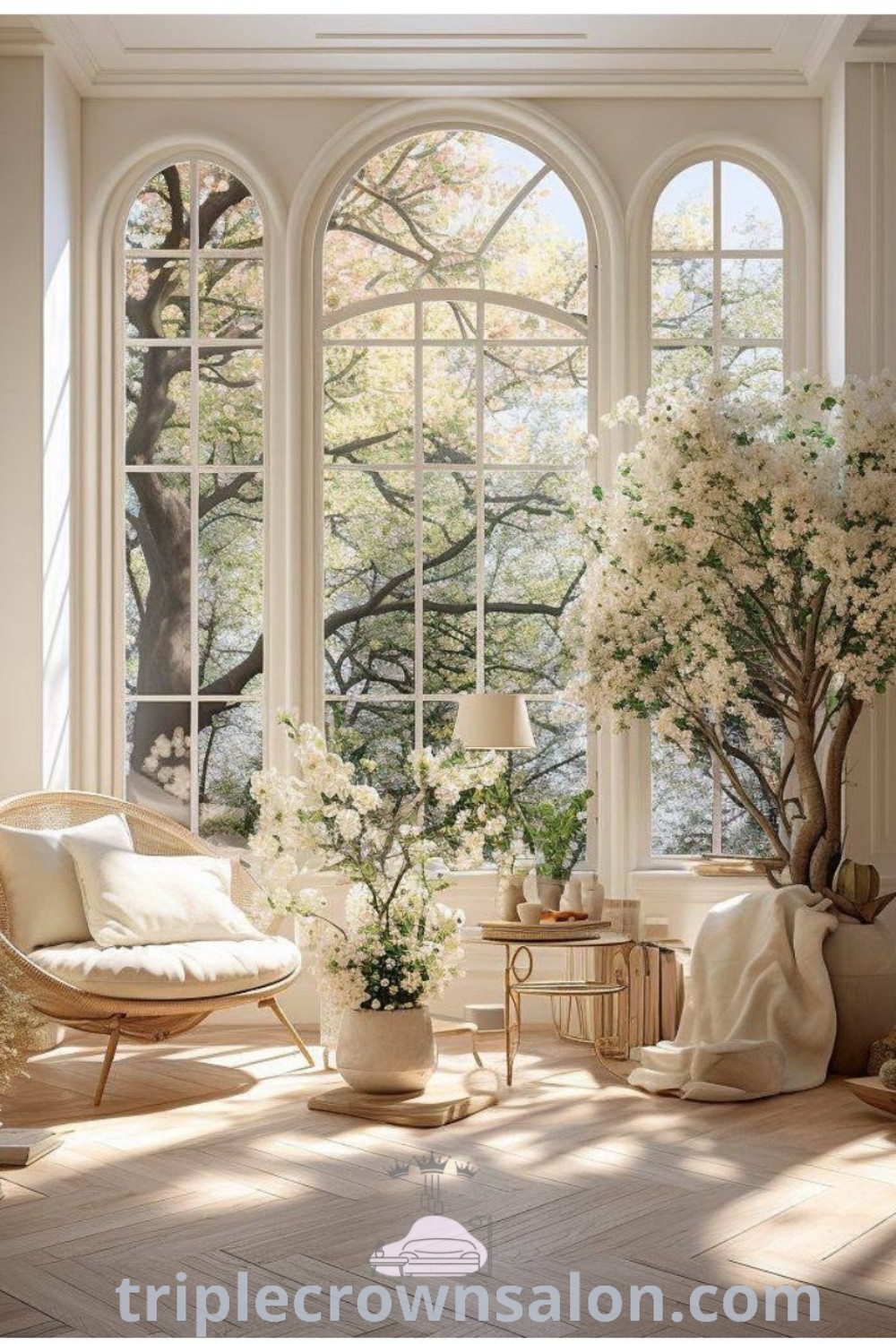 A beautifully styled French chic home interior featuring a cozy Parisian sofa and modern European decor. This inviting space showcases unique ideas and inspirations for your home, perfect for incorporating elements of a romantic bedroom and astrological themes. Discover more inspiring decor ideas at triplecrownsalon.com.