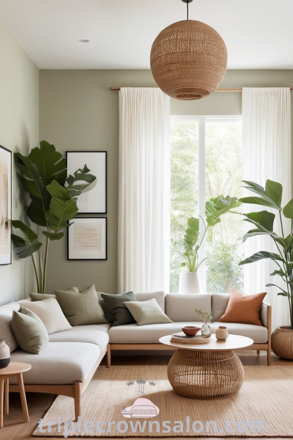 A clean and inviting living room featuring a Nordic color palette with stylish couch ideas, showcasing Scandi living decor inspirations. This space highlights cozy design ideas for your home, perfect for a comfortable atmosphere. Explore more tips at triplecrownsalon.com.